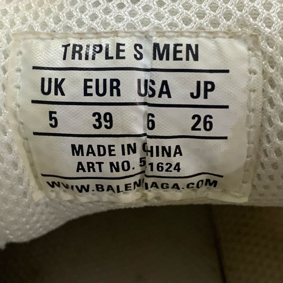 Men's Women's BALENCIAGA White TRIPLE S Clear PLATFORM Designer SNEAKERS M 6 - Picture 6 of 6